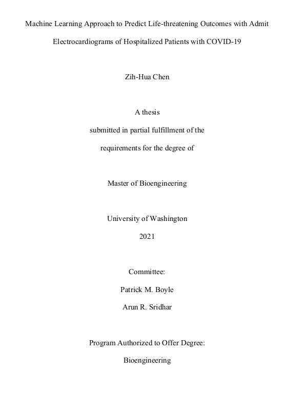 Cover page from Amber's thesis