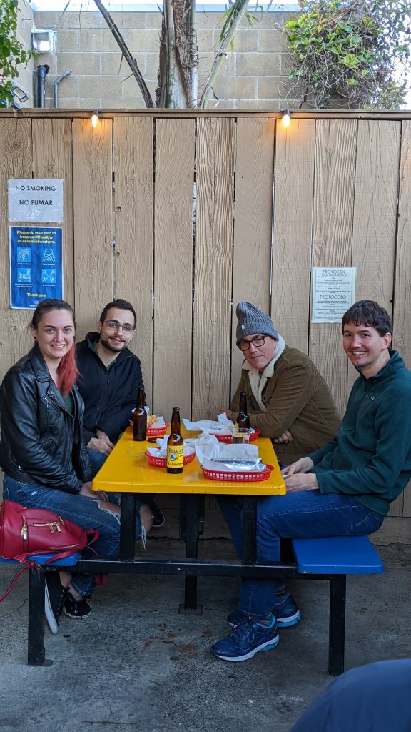 Burritos at El Farolito, Table 1