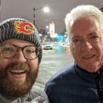 Pat and his Dad (Mike) after leaving the Saddledome, probably following a disappointing 1-goal loss by the Flames.
